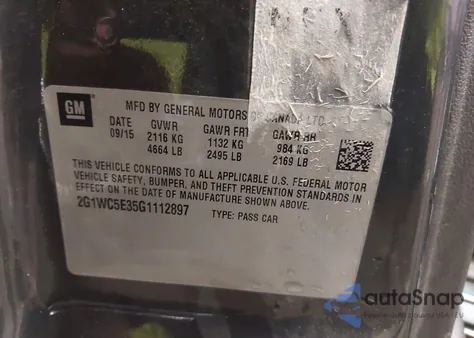 2016 Chevrolet Impala Limited Ltz from USA, damaged, VIN 2G1WC5E35G1112897